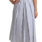 Elegant Sleeveless A-Line Striped Dress