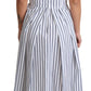 Elegant Sleeveless A-Line Striped Dress