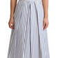 Elegant Sleeveless A-Line Striped Dress