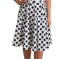 Elegant Polka Dot Sleeveless A-Line Dress