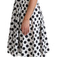 Elegant Polka Dot Sleeveless A-Line Dress