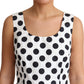 Elegant Polka Dot Sleeveless A-Line Dress