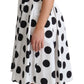 Sleeveless Polka Dot A-Line Dress