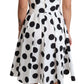Sleeveless Polka Dot A-Line Dress