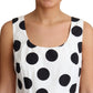 Sleeveless Polka Dot A-Line Dress