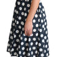 Polka Dotted A-Line Sleeveless Dress