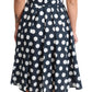 Polka Dotted A-Line Sleeveless Dress