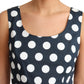 Polka Dotted A-Line Sleeveless Dress