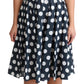 Polka Dotted A-Line Sleeveless Dress