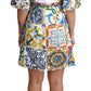 Multicolor Majolica Mini Dress Extravaganza