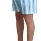 Chic Striped Expandable Swim Shorts