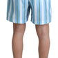 Chic Striped Expandable Swim Shorts