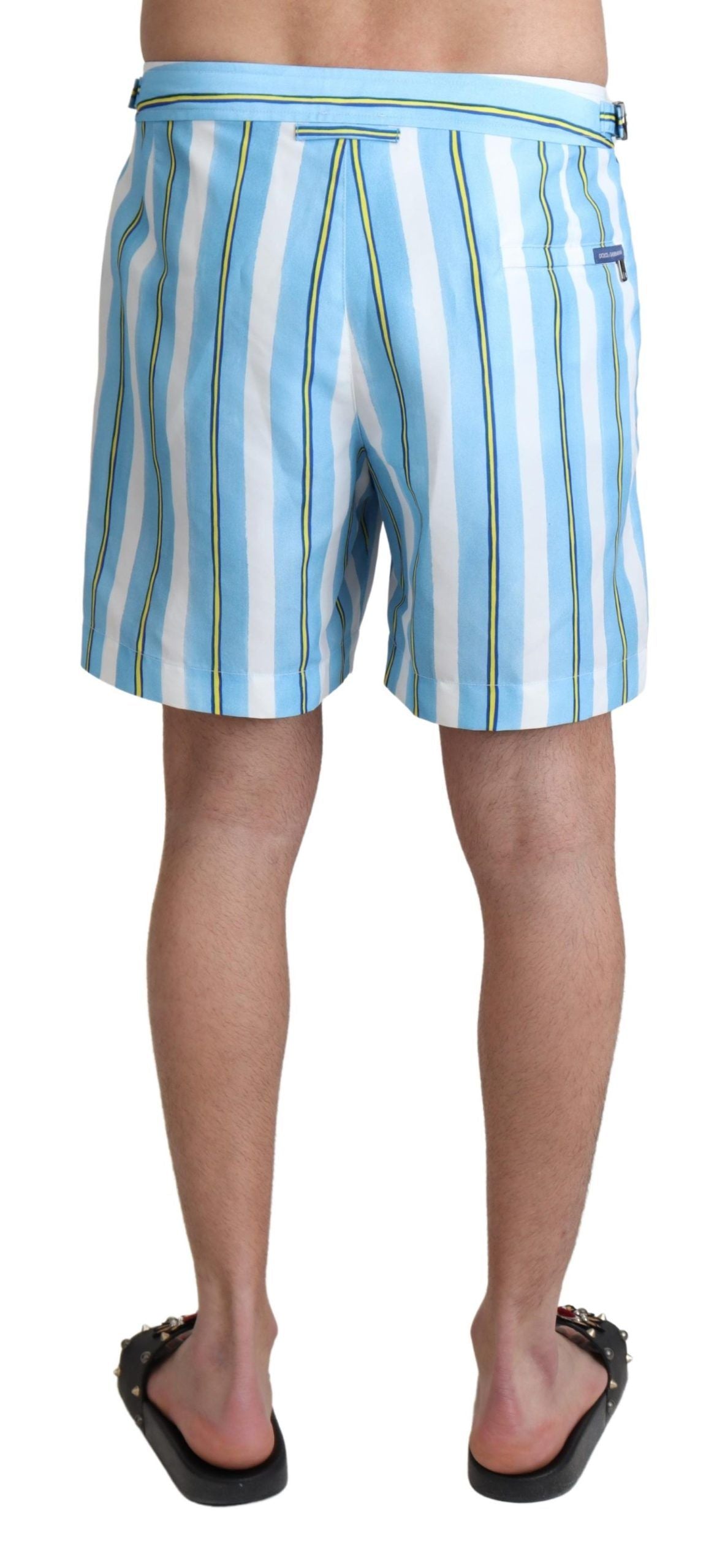 Chic Striped Expandable Swim Shorts