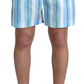 Chic Striped Expandable Swim Shorts