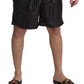 Chic Black Polka Dot Men's Swim Trunks