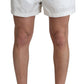 Elegant White Swimming Trunks