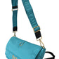 Chic Blue Nylon Crossbody Converting Waist Bag