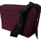 Chic Maroon Neoprene Crossbody Bag