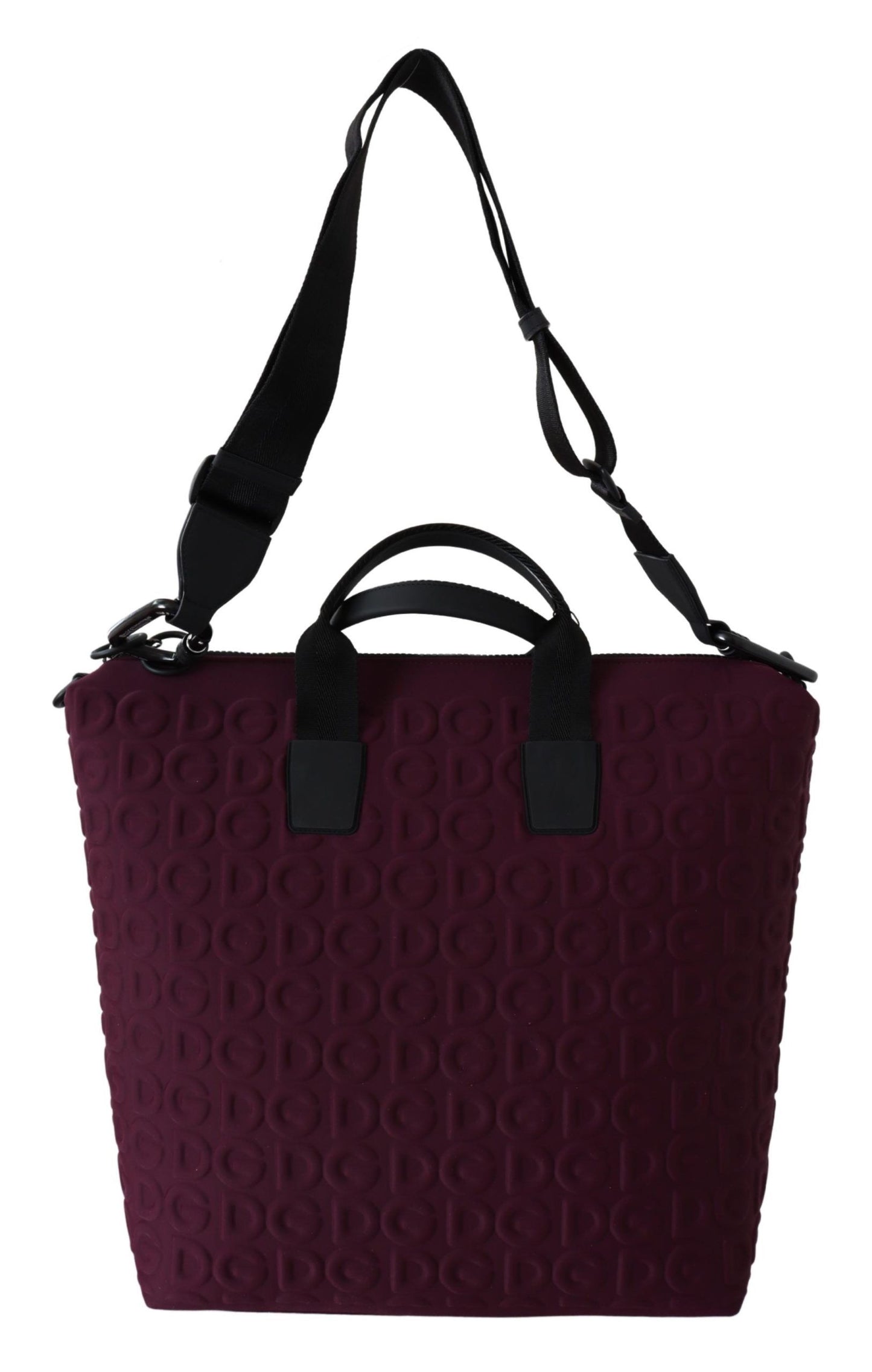 Elegant Maroon Neoprene Crossbody Bag