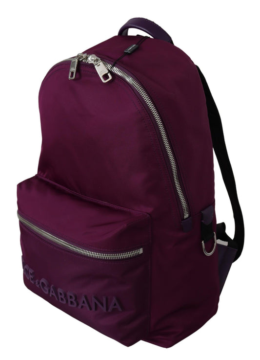 Elegant Maroon Nylon Backpack Bag