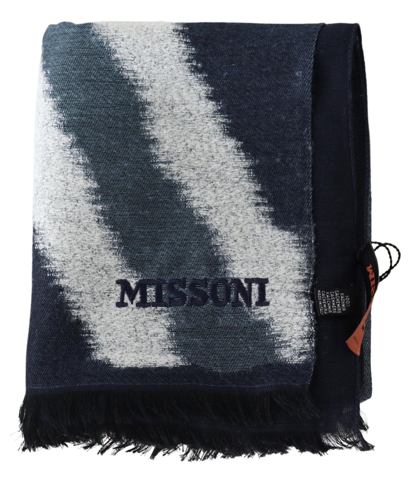 Elegant Cashmere Patterned Scarf with Fringes