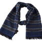 Elegant Striped Wool Scarf Unisex