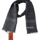 Elegant Wool-Silk Striped Scarf