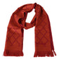 Authentic Wool Patterned Fringe Scarf