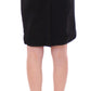 Elegant Black Wool-Cotton Blend Skirt