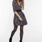 Sleek Scuba Sheath Dress with Zip Accent