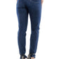 Blue Cotton Women's High-Waisted Jean