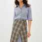 Elegant Tartan Detail Long Dress
