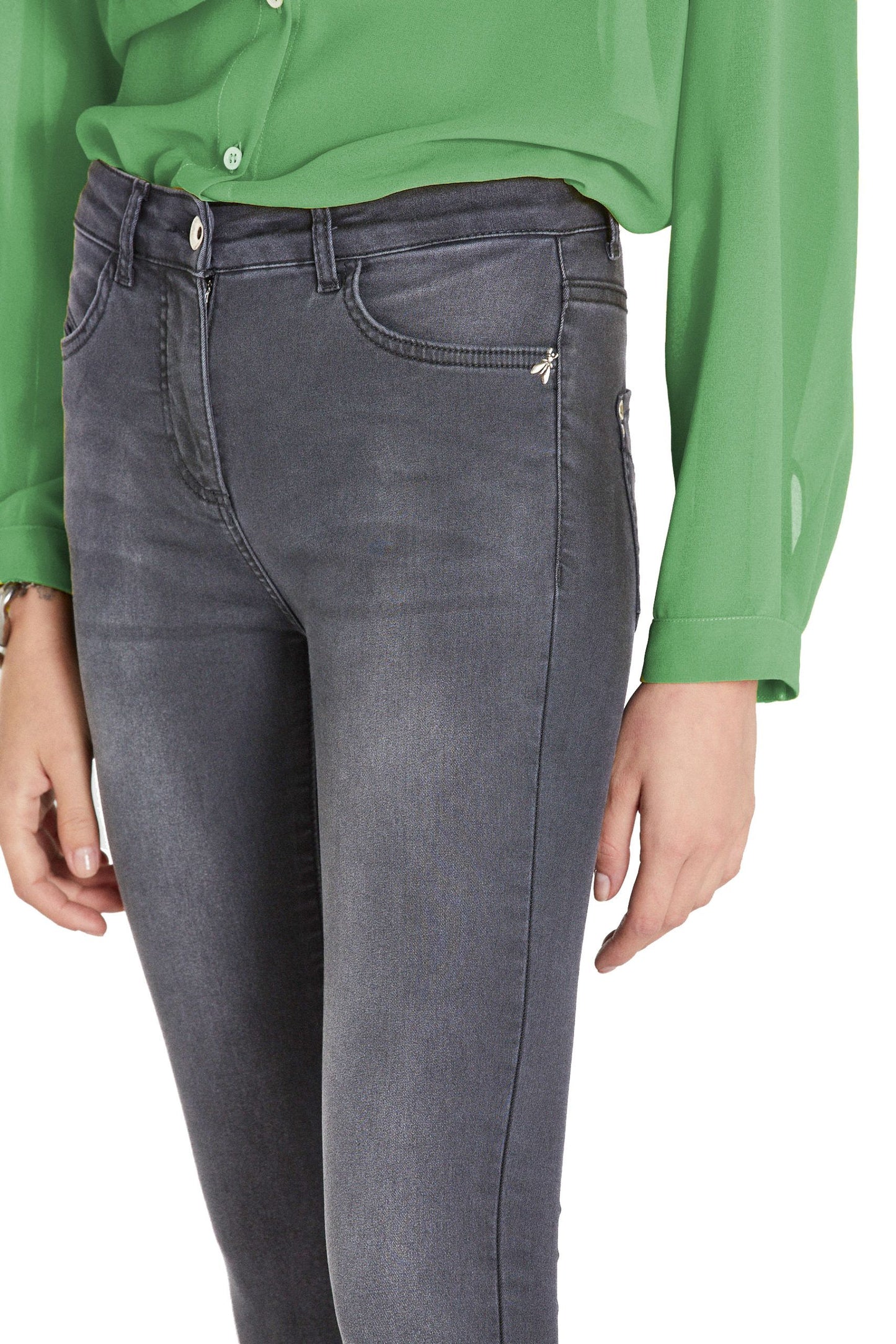 Chic Gray Regular Jeggings for Women