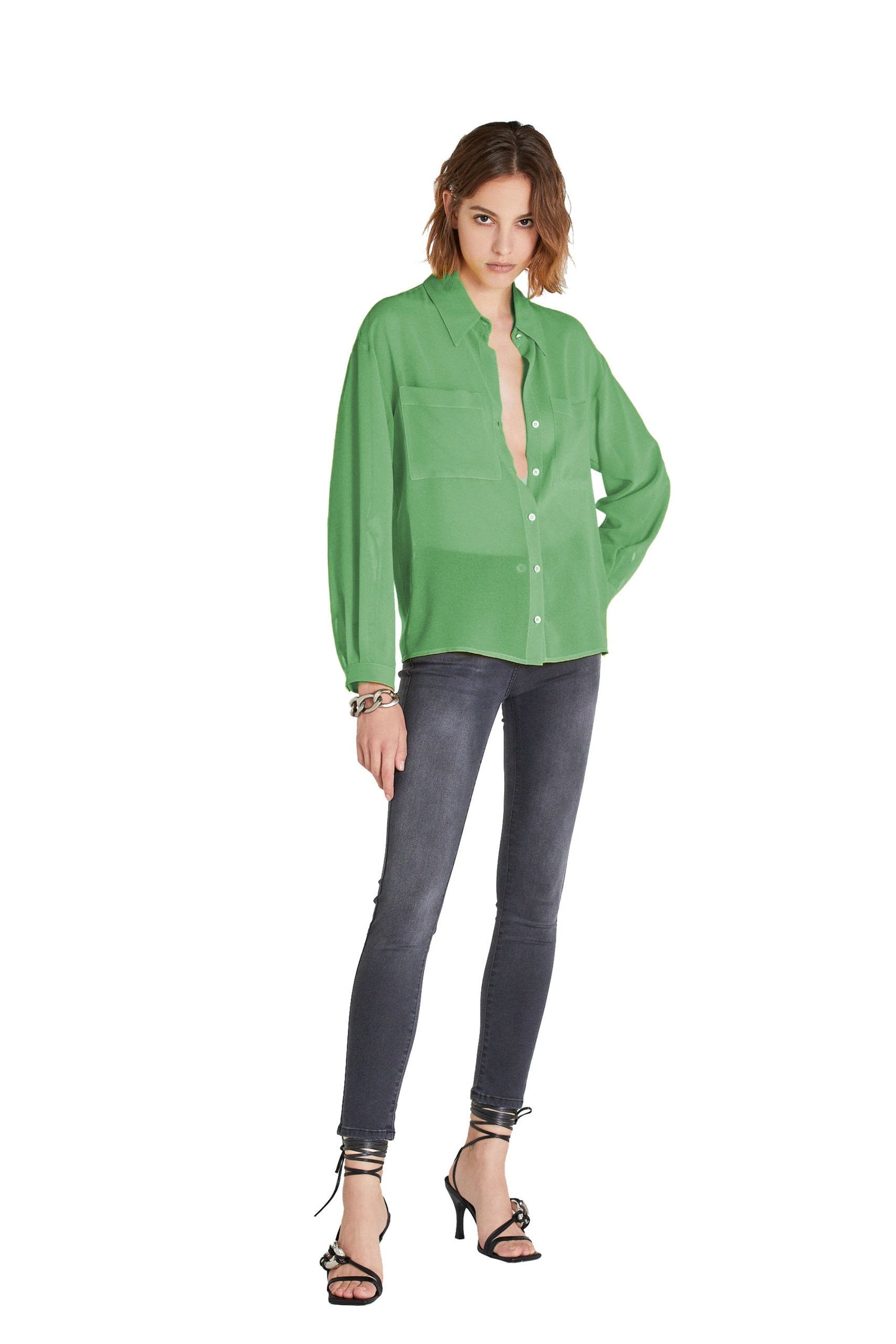 Chic Gray Regular Jeggings for Women