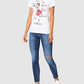Chic White Designer Tee with Front Brand Motif