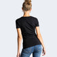 Black Cotton Women T-Shirt