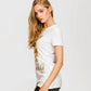 Chic Printed Cotton Tee with Stretch