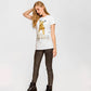 Chic Printed Cotton Tee with Stretch