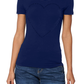 Chic Blue Designer Tee with Brand Emblem