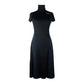 Elegant Short Sleeve Long Dress with Eyelet Ribbon