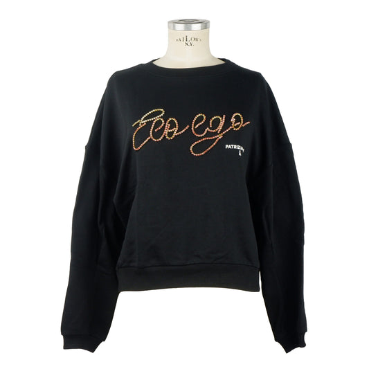Black Cotton Women Sweater