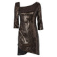 Elegant Asymmetrical Sequin Dress