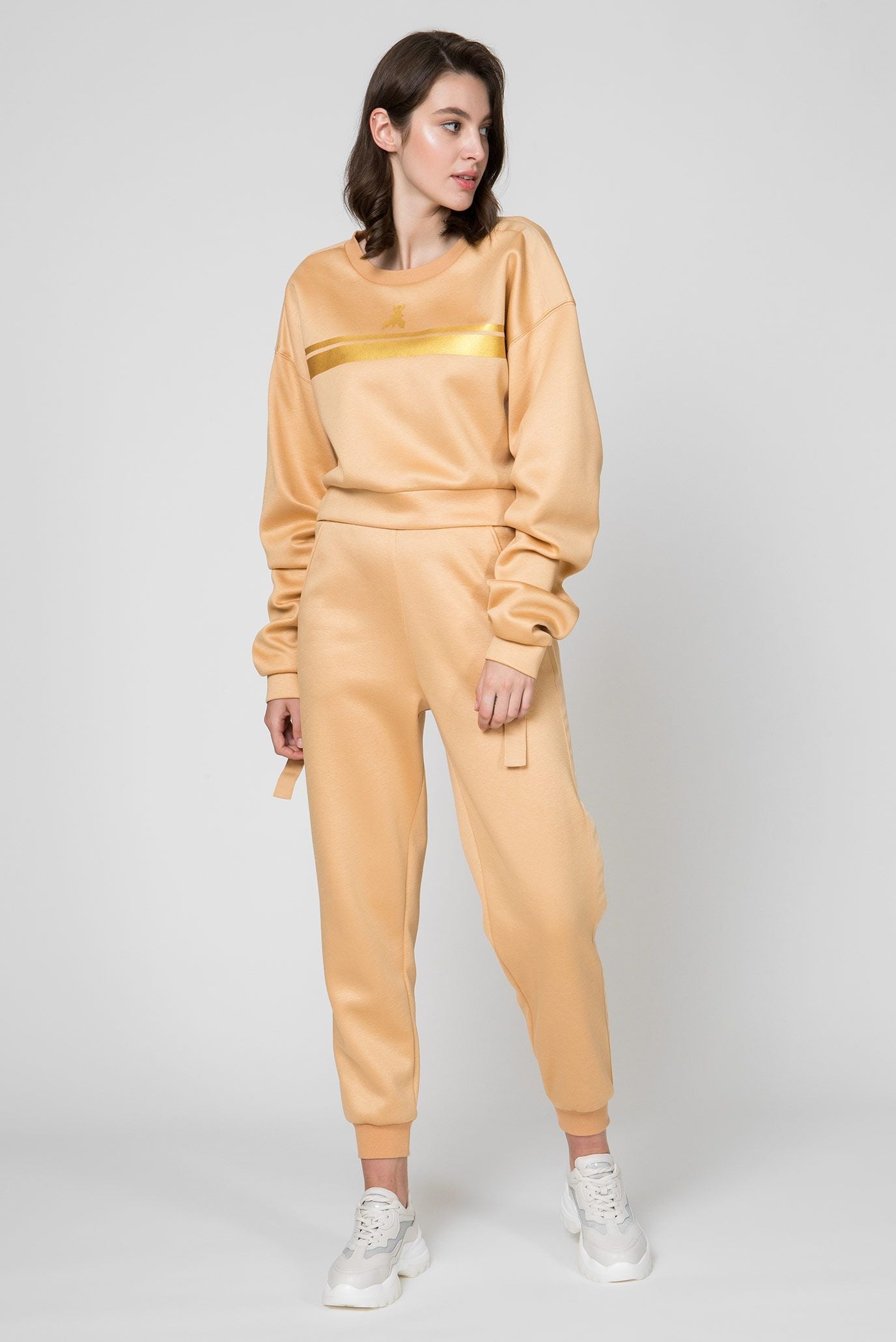 Chic Yellow Long Sleeve Crewneck Sweatshirt