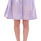 Elegant Purple Adjustable Waist Skirt