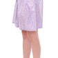 Elegant Purple Adjustable Waist Skirt