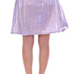 Elegant Purple Adjustable Waist Skirt
