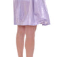 Elegant Purple Adjustable Waist Skirt
