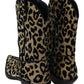 Gold Black Western-Inspired Luxe Boots