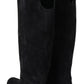 Elegant Knee High Suede Leather Boots