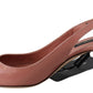 Elegant Pink Patent Leather Slingback Heels